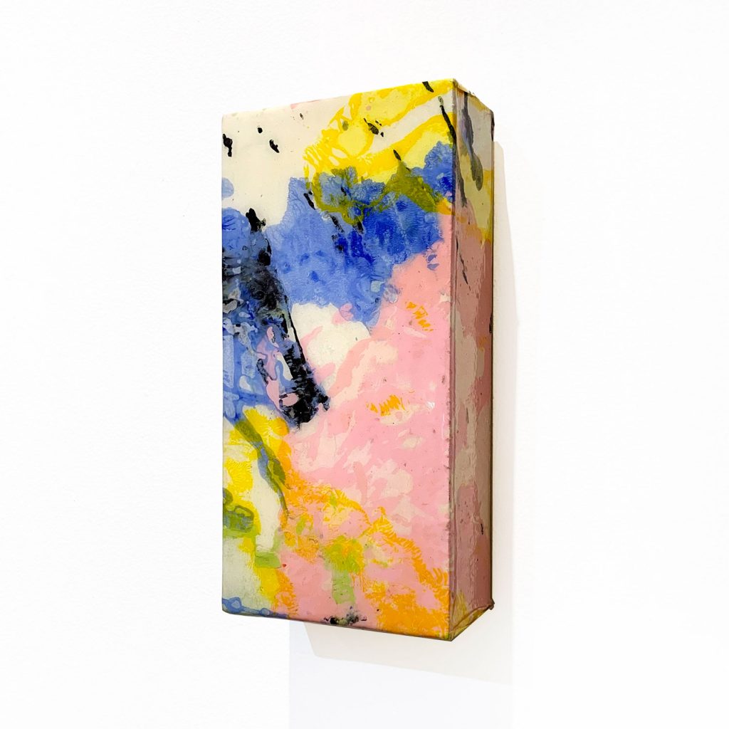 Brick #04 - Mixed media on wood panel - 12 x 6 x 3 in.