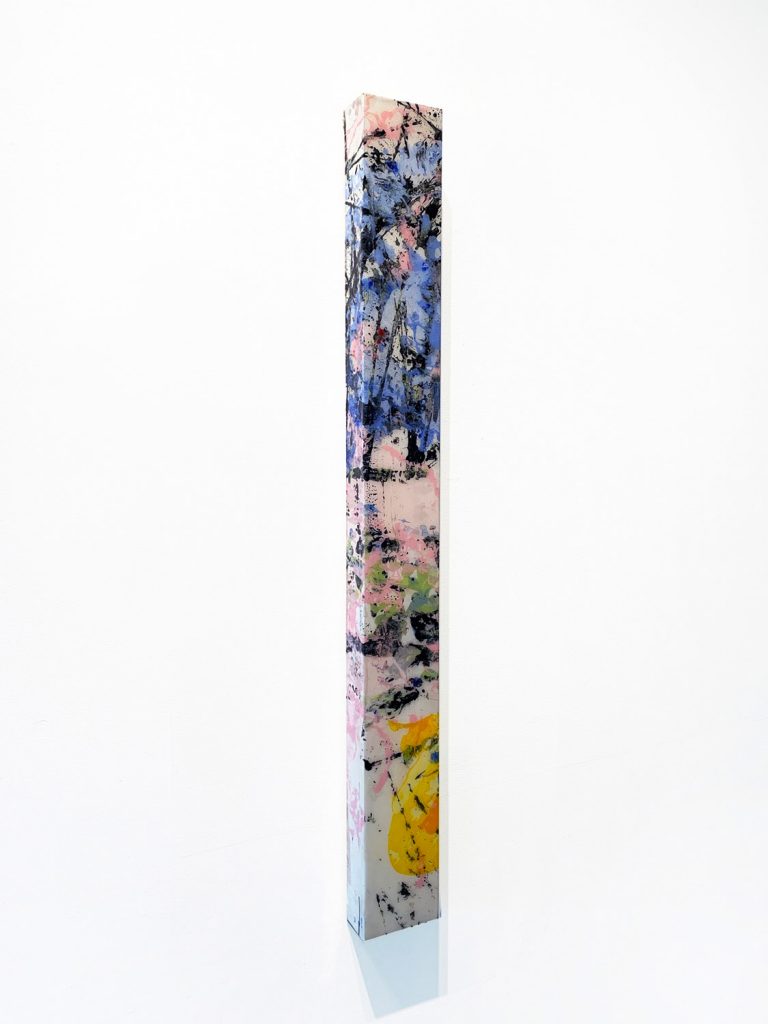 Palos 02 - Mixed media on wood panel - 48 x 6 in.