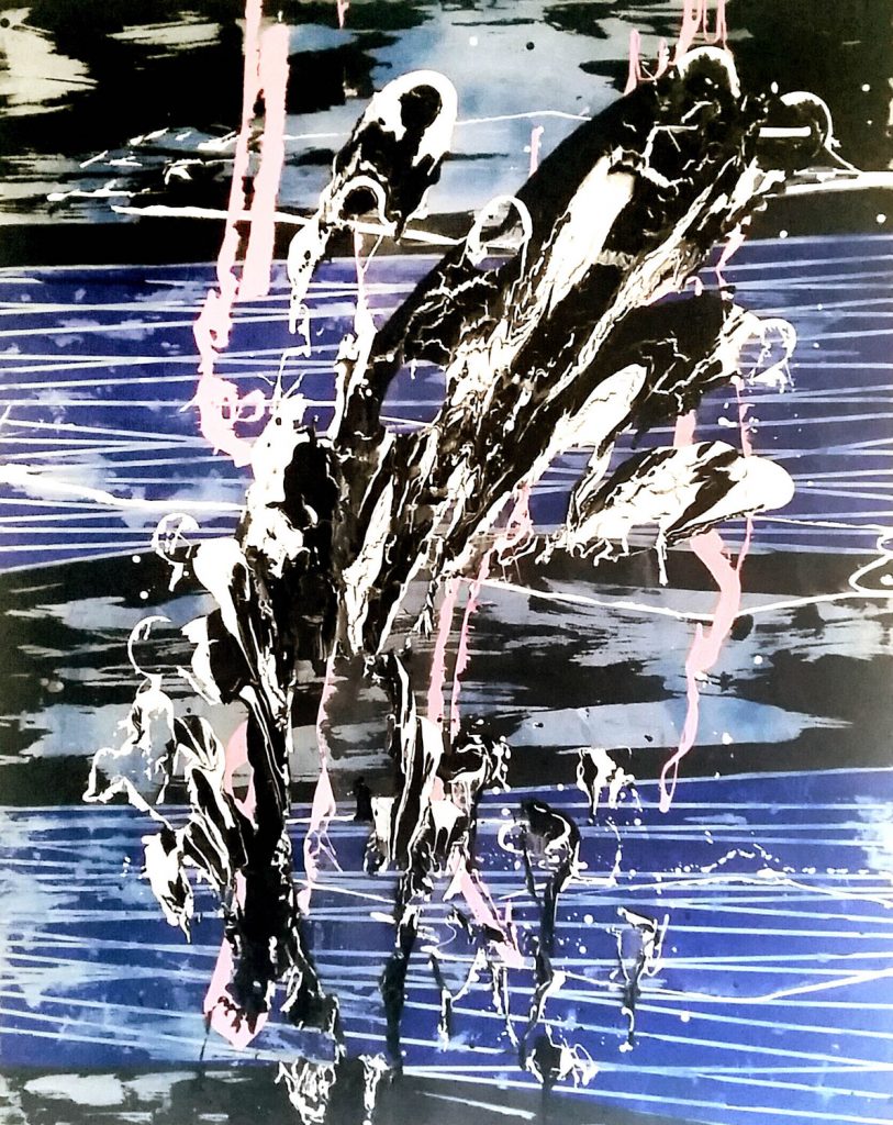 Splash - Mixed media on canvas - 60 x 50 in.