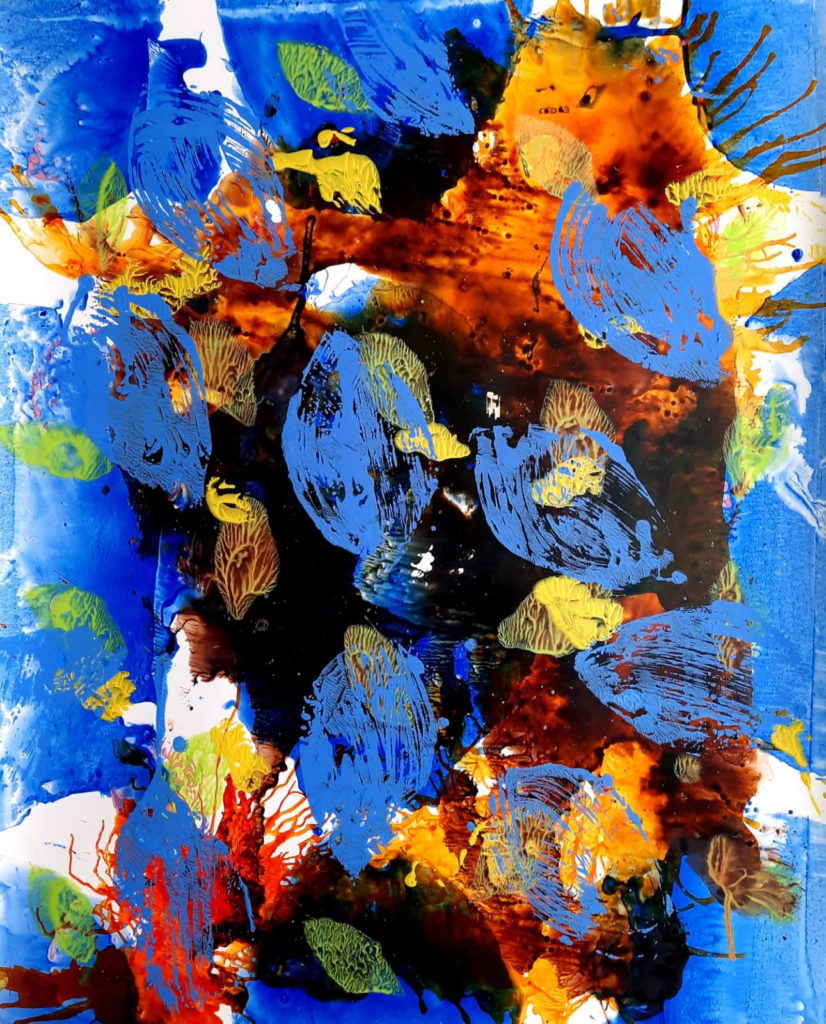 Fall II, Acrylic on Yupo paper, 30 x 24 in.