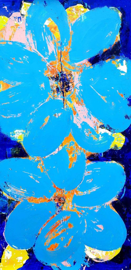 Inner Garden II, Acrylic on Yupo paper, 58.6 x 29.5in