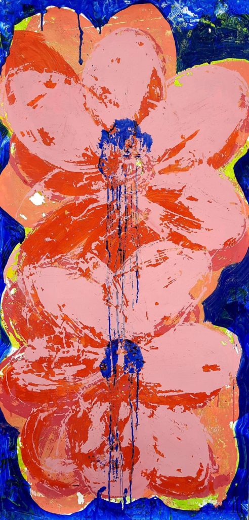 Inner Garden III, Acrylic on Yupo paper, 58.6 x 29.5 in