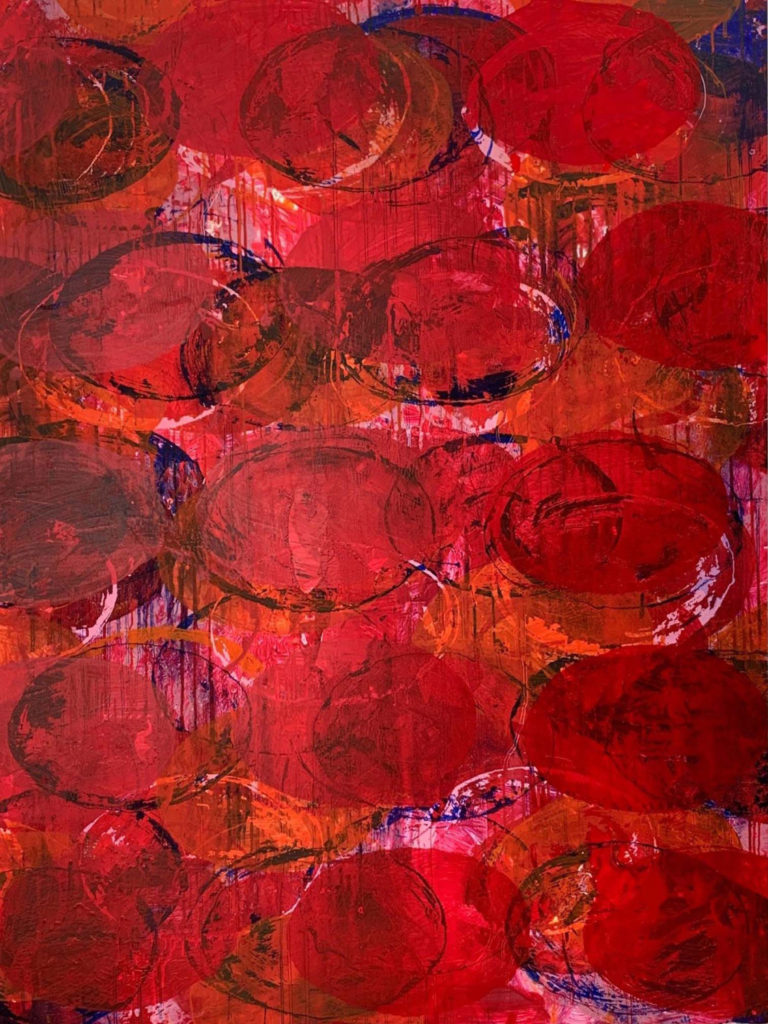 I’m of what remains - Acrylic on Yupo paper - 59.8 x 46.4 in.